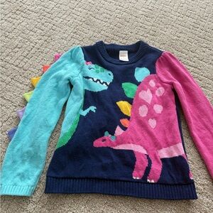 Gymboree Navy Sweater with Pink and Teal Dinosaurs